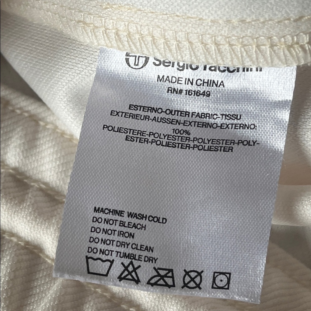 Sergio Tacchini Damarindo Men's cream Track Pants with Green Stripe size 3XL - Picture 10 of 10